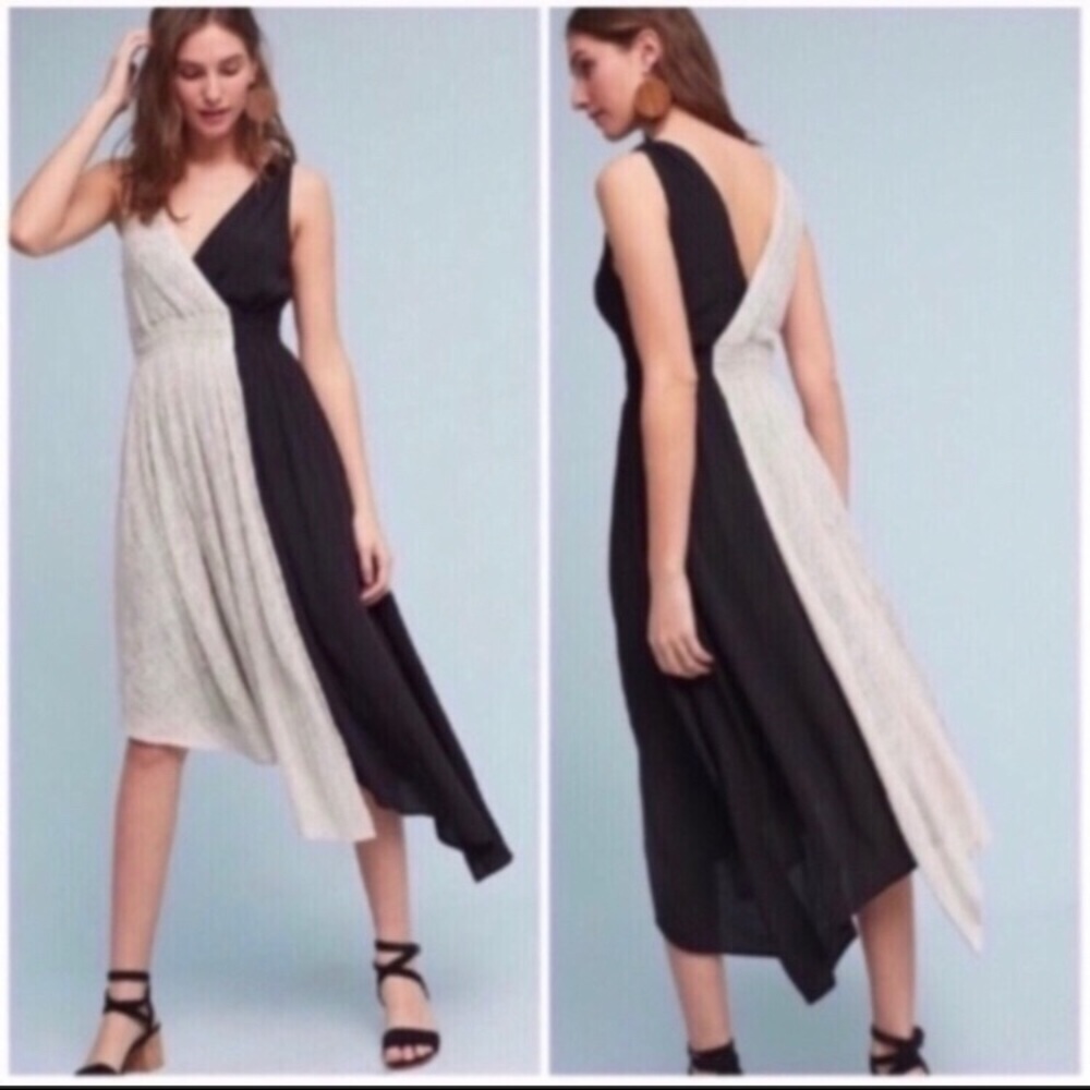 Elisabel Midi Dress by Maeve Asymmetrical
